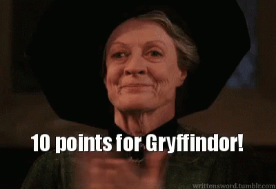 Image result for ten points to gryffindor gif