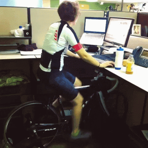 Biking at the desk