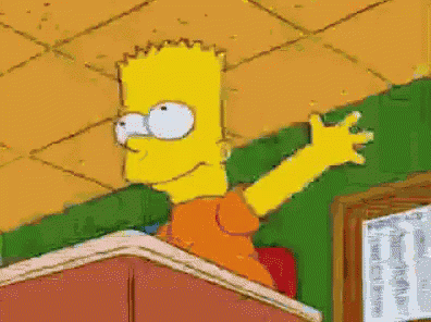 bart simpson one hand clapping gif