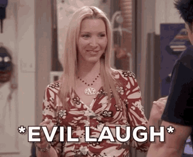 Evil Laugh Laughing GIF - EvilLaugh Laughing Phoebe - Discover & Share GIFs