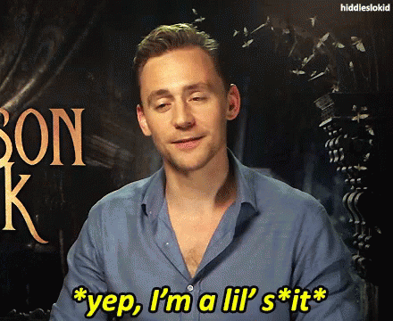 Tom hiddleston i am uncontrollably excited gif