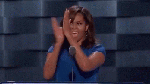 Excited Clapping GIF - Excited Clapping MichelleObama - Discover ...