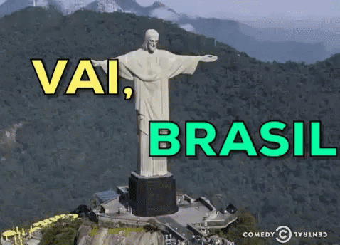 Vai Brasil / Copa Do Mundo / Hexa / Campeão / Futebol / Cristo Redentor` GIF - ChristTheRedeemer GoBrazil Brazil GIFs