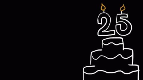 Animation 25. С днем рождения 25. Гифка 25 лет с днем рождения. С юбилеем 25 лет гиф. Гиф с днём рождения мужчине 25 лет.