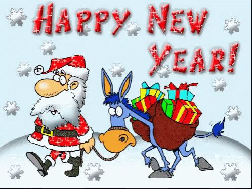 Happy New Year Funny GIF - HappyNewYear Funny Donkey - Discover & Share