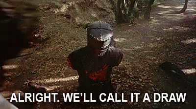 Image result for it's just a flesh wound gif