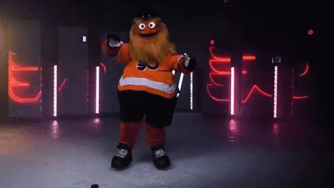 Gritty Flyers Mascot GIF - Gritty FlyersMascot PhiladelphiaFlyers GIFs