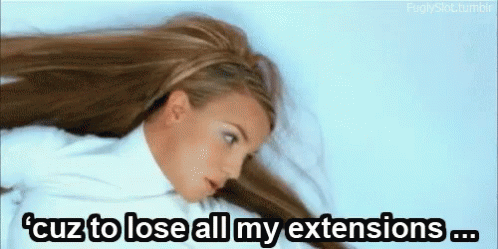 cuz to lose all my extensions gif bald britneyspears
