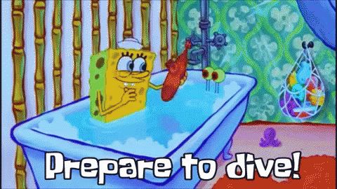 spongebob water splash gif