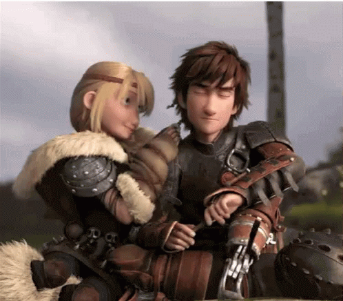 Hiccup Astrid GIF - Hi...