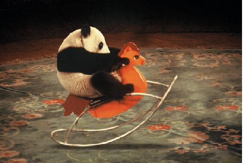 Pandas Love Rocking Horses Gif Pandas Bears Discover Share Gifs