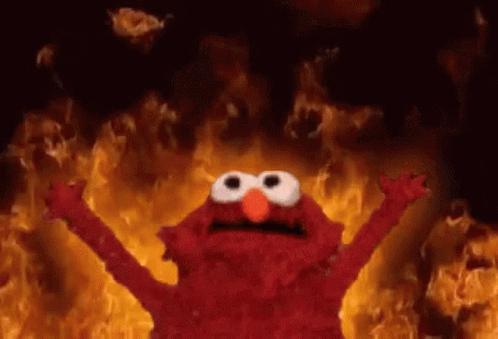 Elmo On Fire GIF - Elmo OnFire Burn - Discover &amp; Share GIFs