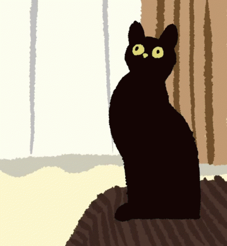Black Cats Cute Cats GIF - BlackCats CuteCats DigitalArt - Discover ...