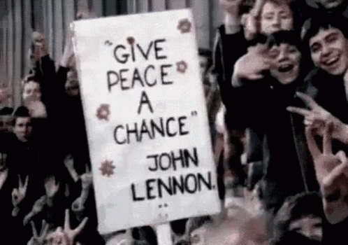 Image result for give peace a chance gifs