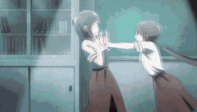 Asobi Asobase Shove GIF - AsobiAsobase Shove ChineseContortionist GIFs