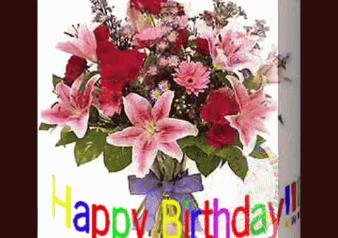 Birthday Bouquet Gifs Tenor