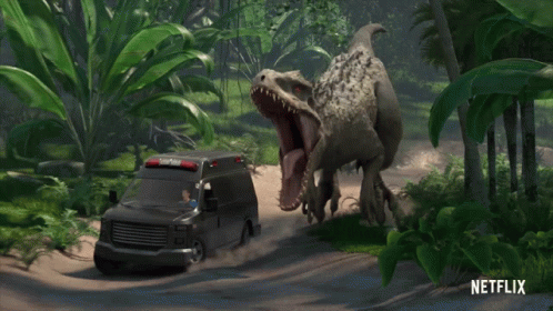 Escaping Jurassic World Camp Cretaceous GIF - Escaping ...