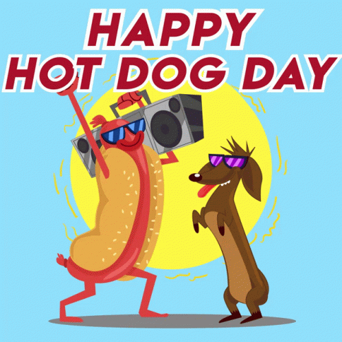 Happy Hot Dog Day National Hot Dog Day GIF - HappyHotDogDay NationalHotDogDay HotDogs GIFs