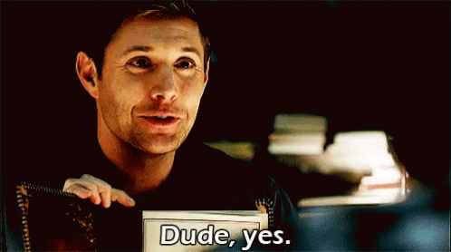 Dean Winchester saying, 