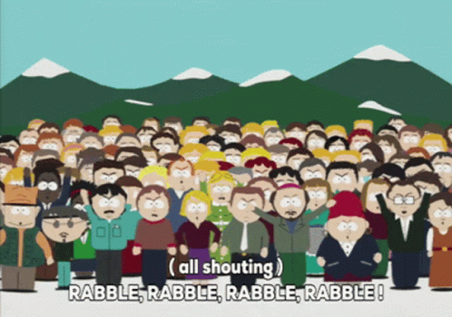 Rabble Mob GIF - Rabble Mob SouthPark - Discover & Share GIFs