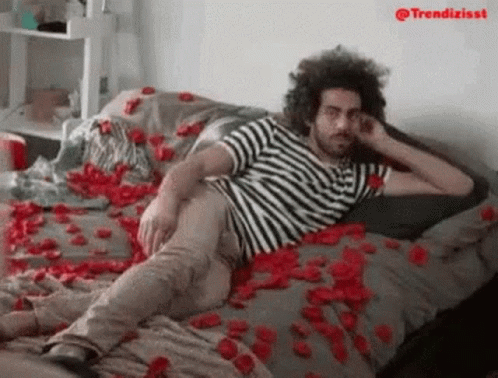 Happy Valentines Day Petals GIF - HappyValentinesDay Petals Bed GIFs