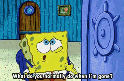 Image result for spongebob patrick waiting for you to come back