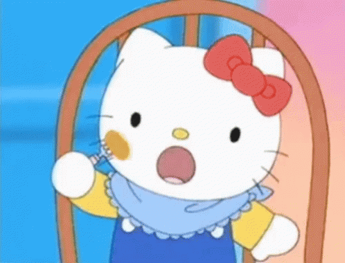 Resultado de imagem para gif hello kitty eat