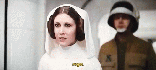 Image result for hope leia rogue one gif