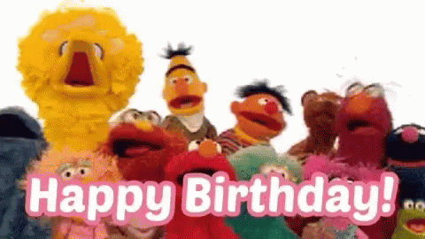 Happy Birthday Sesame Street GIF - HappyBirthday Happy Birthday