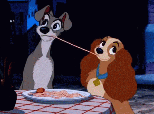 Lady And The Tramp Relationship GIF - LadyAndTheTramp Relationship Kiss GIFs