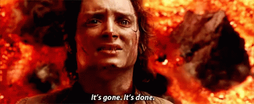 It's Over. It's Done GIF - LOTR Frodo ElijahWoods - Descubre & Comparte GIFs