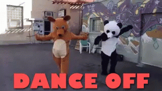 Dance Off GIF - Panda Kangaroo DanceOff - Discover & Share GIFs
