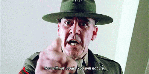 Image result for drill instructor yelling gif
