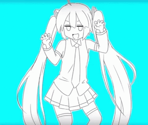 Happy anime dance gif