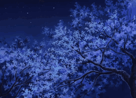 Dark Blue Anime Aesthetic GIF