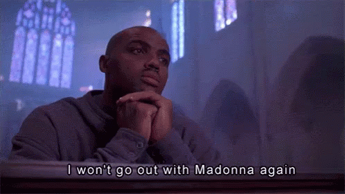 Image result for charles barkley praying in space jam