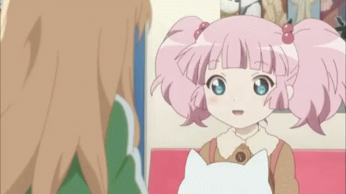 Anime girl happy gif