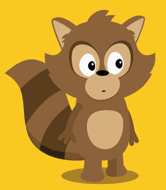 Cute Raccoon Drawing Gif