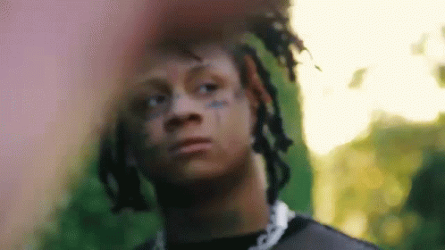 Trippie Redd looking around