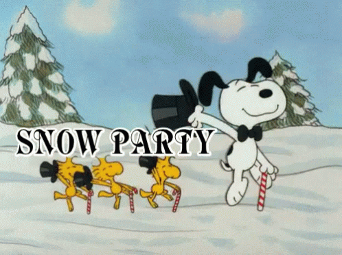 Snow Party Snow Day GIF - SnowParty SnowDay Snoopy GIFs