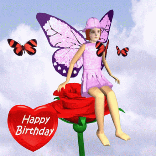Happy Birthday Fairy GIF - HappyBirthday Fairy RedRose GIFs