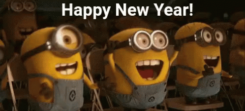 Minions Happy New Year GIF - Minions HappyNewYear - Discover &amp; Share GIFs