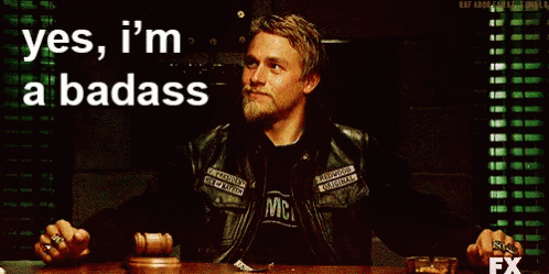 yes i m a badass gif sonsofanarchy badass kickass discover
