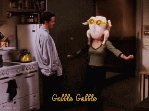Monica Gobble Gobble GIF - Monica GobbleGobble Chandler GIFs