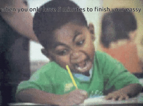 School Only5Minutes To Finish GIF - School Only5MinutesToFinish Essay GIFs