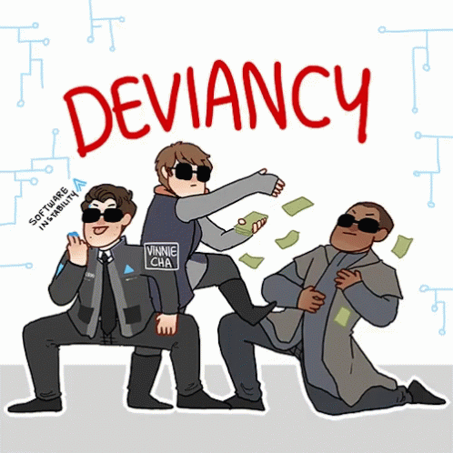 A fan-made gif of the main characters from Detroit: Become human, emphasizing their deviancy. 