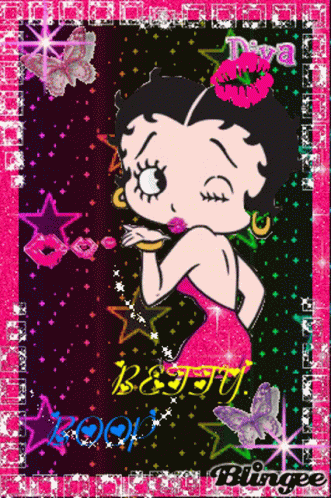 Betty Boop Kiss Mark GIF - BettyBoop KissMark Sparkle - Discover ...