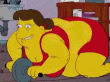 Simpsons Workout GIF - Simpsons Workout Cake - Discover & Share GIFs