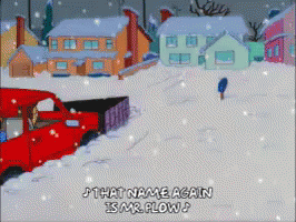 Image result for simpsons snow shovel gif