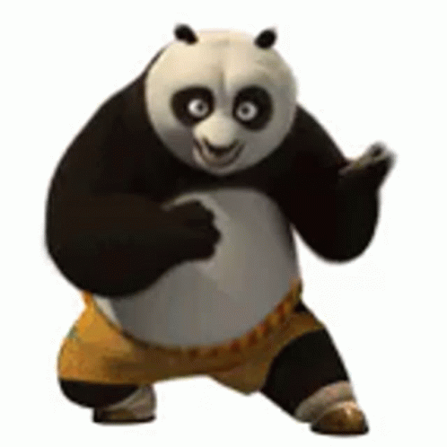 panda push up gif
